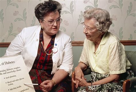 Elderly Woman Receives Counselling On Diabetes Stock Image M725