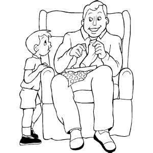 Gift To Dad coloring page | Fathers day coloring page, People coloring