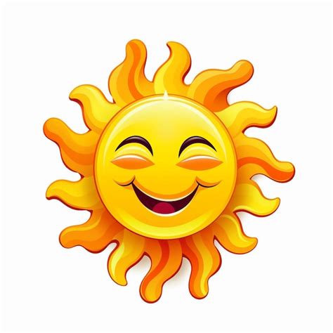 Premium Ai Image Smiling Sun With Eyes Closed And Mouth Wide Open