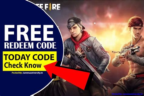Free Fire Redeem Codes For Today Ff Redeem Code Generator
