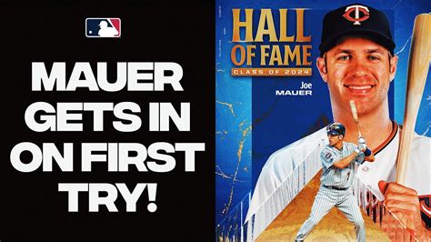 Joe Mauer Is Elected To The Hall Of Fame On The First Ballot Full