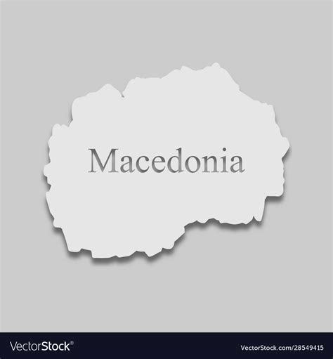Map Macedonia Royalty Free Vector Image Vectorstock
