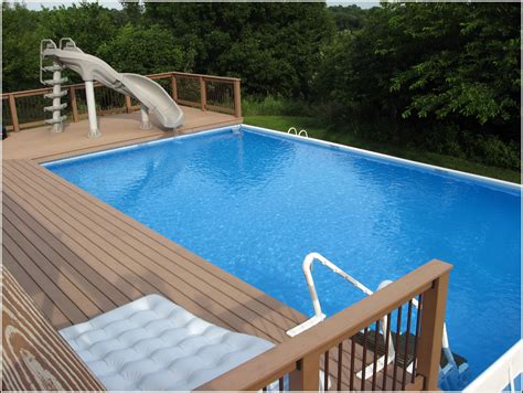 Above Ground Pools With Decks Installed Decks Home Decorating Ideas