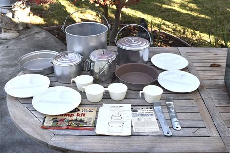 Vintage Camping Cookware Kit Aluminum Camp Kit By Mirro 1960s Retro