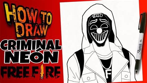 Como Dibujar Free Fire Red Criminal NeÓn Dibujos De Free Fire Como