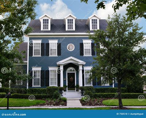Two Story Colonial Stock Photo Image Of Estate Siding 750518
