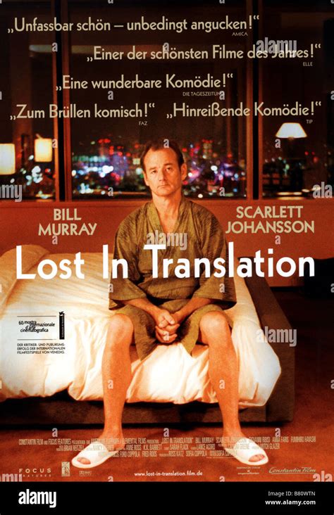 Lost In Translation Year Usa Japan Bill Murray Director Sofia Coppola Movie Poster