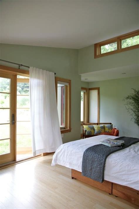 A few years ago, i wrote a post on how to go about choosing paint colors for honey oak trim, but i didn't provide any specific paint colors. So calm. | Green bedroom walls, Bedroom layouts, Bedroom design