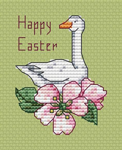 Happy Easter Cross Stitch Pdf Pattern Celebrate Easter Cross Etsy