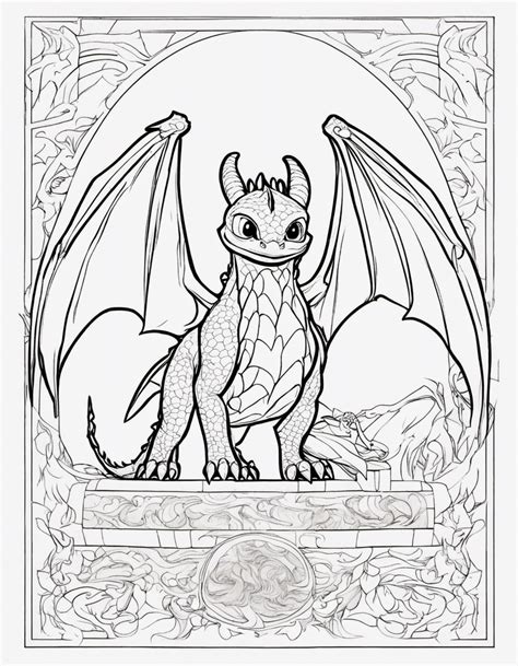 Free how to train your dragon Toothless simple coloring page 2023