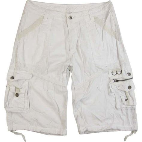 mens military cargo shorts 055 white size 36