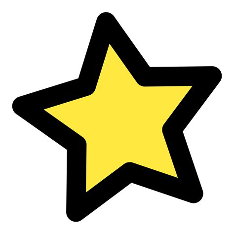A Black And Yellow Star With One Side Facing The Viewer On A White