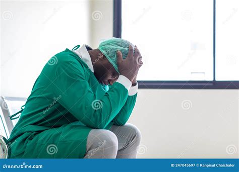Doctor Or Patients Sitting On Chair Have Depression Man Patient In A