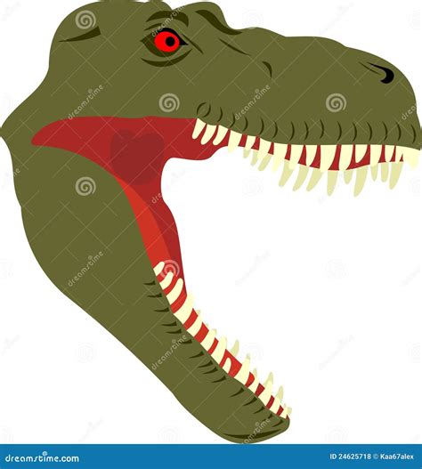 Hoofd Van Een Dinosaurus Vector Illustratie Illustration Of Jacht