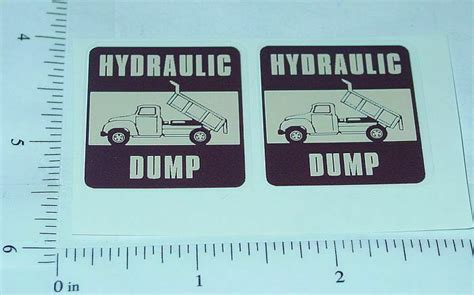 Tonka Bronze Hydraulic Dump Truck Sticker Set Toy Decals Gasoline