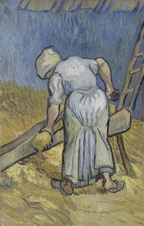 Vincent Van Gogh Peasant Woman Bruising Flax After Millet