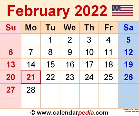 february  calendar templates  word excel