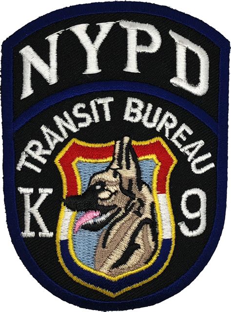 New York City Police Department Shoulder Patch Transit Bureau K 9
