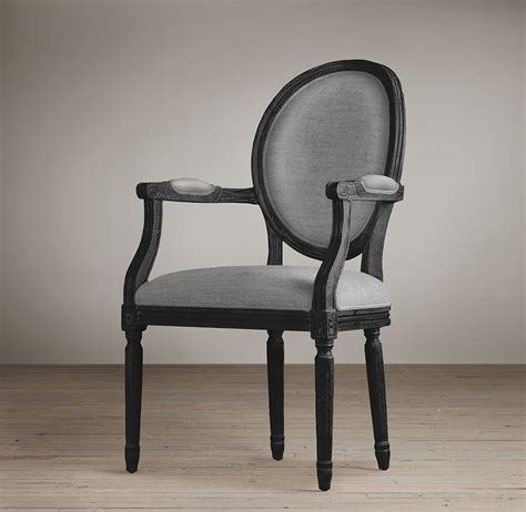 Our roomy and remarkable dining armchairs are the perfect crowning touch for your dining room, and we have both upholstered host chairs and wooden dining armchairs in a wide range of styles. Vintage French Round Upholstered Armchair | Fabric Arm ...