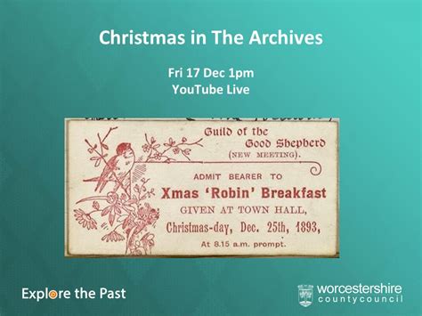 Christmas In The Archives Worcestershire Archive And Archaeology Service
