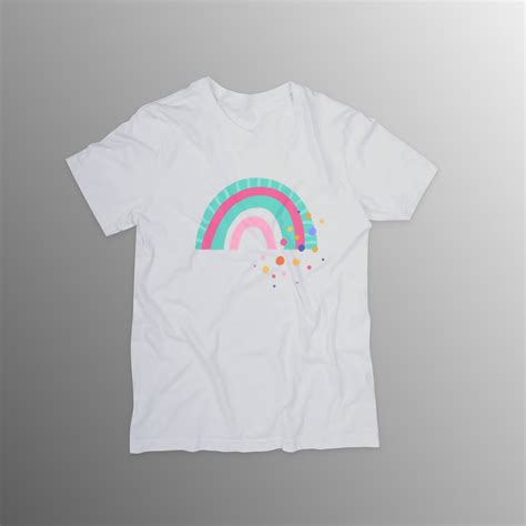 Cute Colorful Rainbow T Shirt Womens Graphic Tees Be Etsy