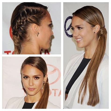 Jessica Albas Braided Side Ponytail Hair Inspiration Cabello Y