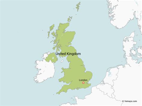 Map Of The United Kingdom With Neighbouring Countries Free Vector