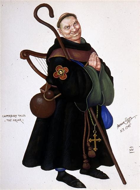 Arthur Szyk The Friar From The Canterbury Tales Canterbury Tales