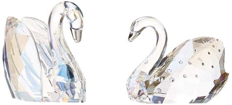 Swarovski Clear Crystal Pair Of Figurines Love Swans 1143414 Swan