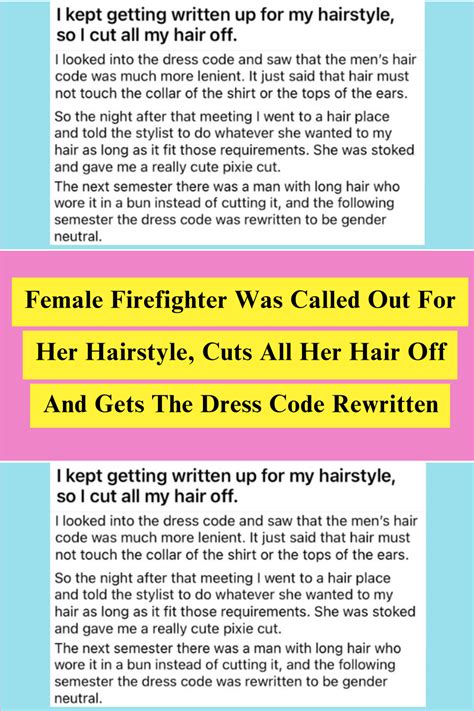 female firefighter was called out for her hairstyle cuts all her hair off and gets the dress