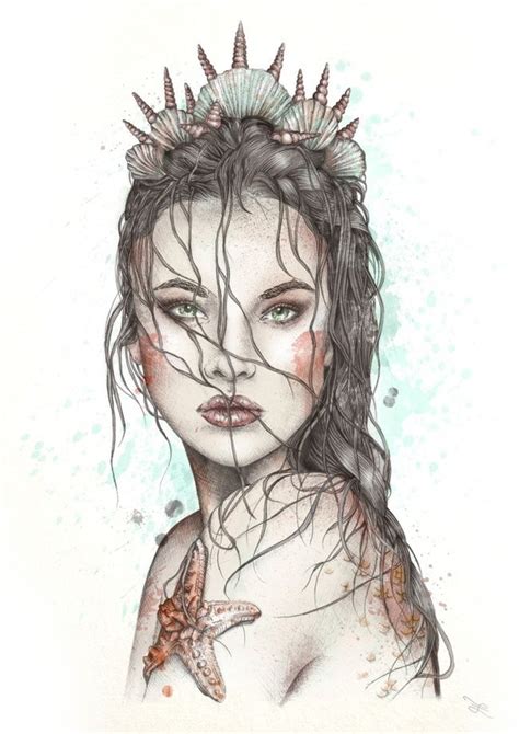 Lost Mermaid An Art Print By Frances Louw Mermaid Art Mermaid