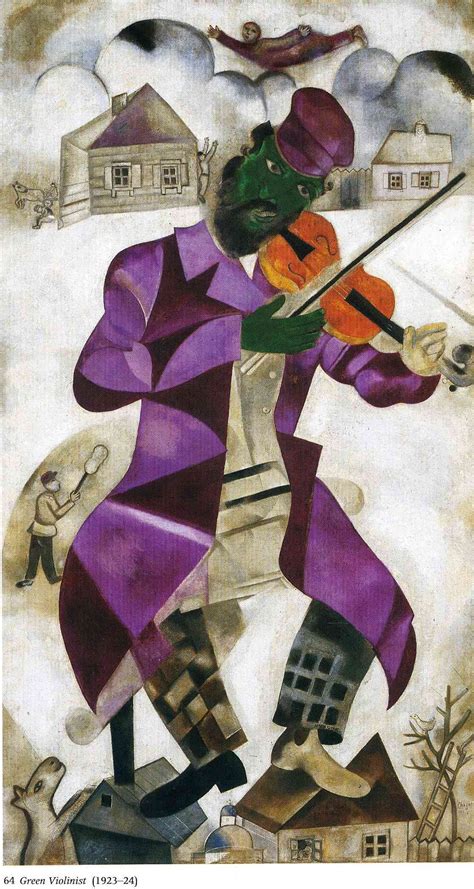 The Green Violinist By Chagall Aka The Other Fiddler On The Roof Marc