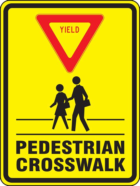 Bicycle And Pedestrian Sign Yield Pedestrian Crosswalk Frw508ra