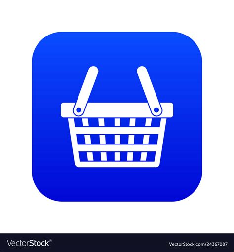 Shopping Basket Icon Digital Blue Royalty Free Vector Image