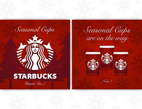 Starbucks Seasonal Cups On Behance