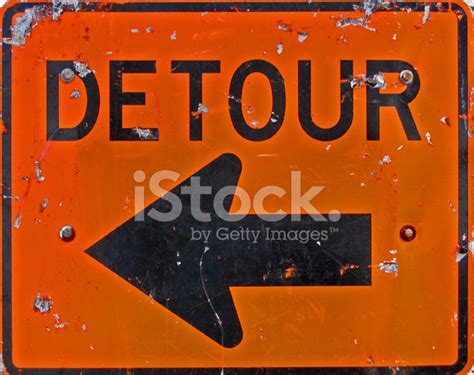 Detour Sign Stock Photo Royalty Free Freeimages
