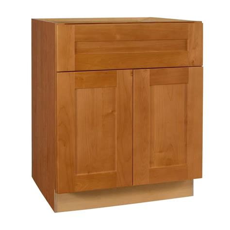 home decorators collection hargrove cinnamon stain plywood shaker assembled sink base kitchen