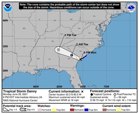 Tropical Storm Danny Makes Landfall In South Carolina And Could Bring