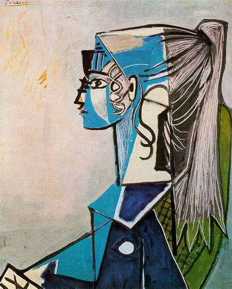 Portrait Of Sylvette David In Green Chair 1954 Pablo Picasso