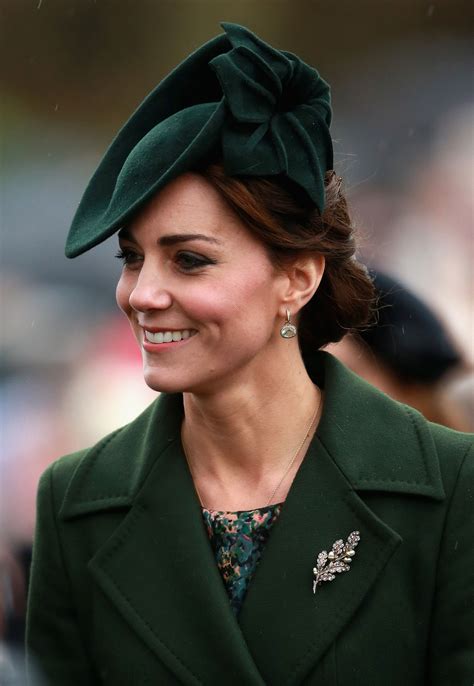 Kate Middleton Duchess Of Cambridge Wears Green Coat On Christmas Day