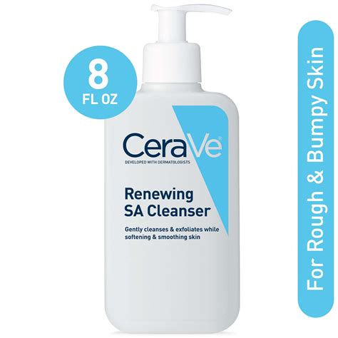 Cerave Renewing Salicylic Acid Face Cleanser For Normal Skin 8 Fl Oz
