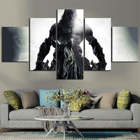 5 Piece Darksiders 2 Game Poster Artwork Paintings Death Knight Poster