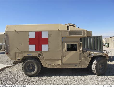 A United States M997a3 Tactical Humvee Ambulance At Camp Holland One