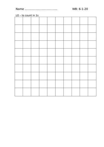 Blank 100 Square Teaching Resources