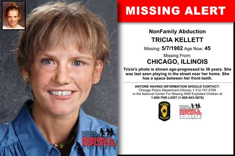 chicago illinois tricia kellett missing 05 07 1982 word find illinois missing and