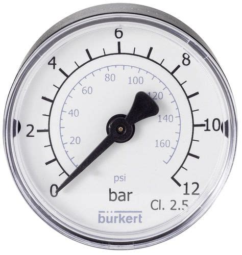 Absolute Pressure Gauge Tau001 BÜrkert Fluid Control Systems Dial