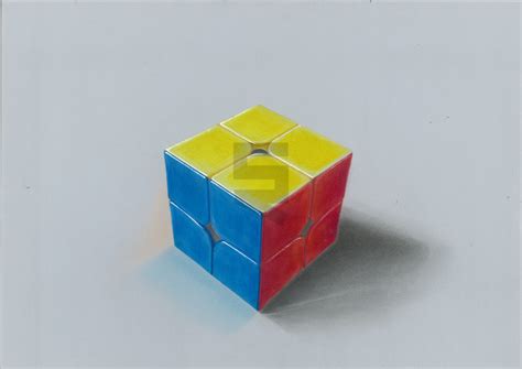 3d 2×2 Rubiks Cube Painting Sushant S Rane