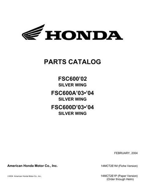 Parts Catalog Service Honda