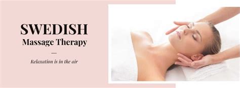 Woman At Swedish Massage Therapy Online Facebook Cover Template Vistacreate
