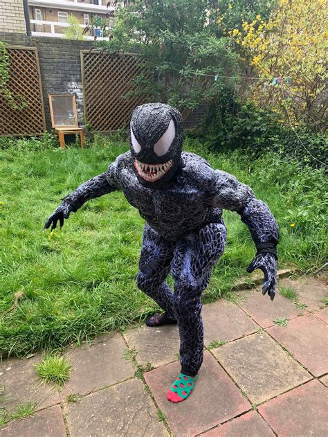 Venom Costume Uk Delivery Cosplay Muscle Suit Venom Etsy